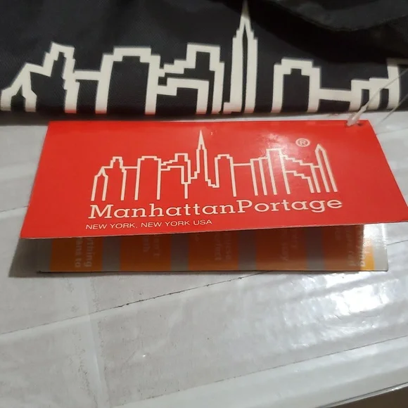 Manhattan Portage Bkack Nylon Grocery Y Shopping Tote Bag - Picture 10 of 10